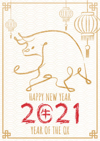 牛 新年展板背景