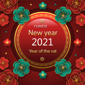 牛 新年展板背景