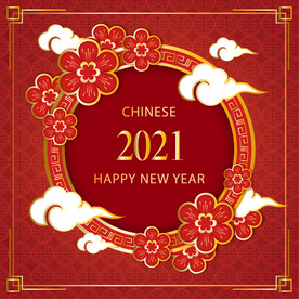 牛 新年展板背景