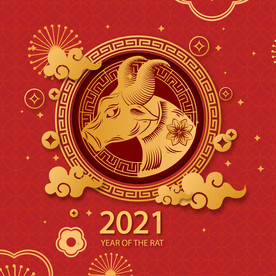 牛 新年展板背景