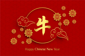 牛 新年展板背景