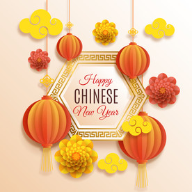 牛 新年展板背景