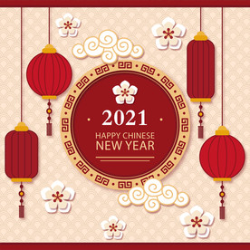 牛 新年展板背景