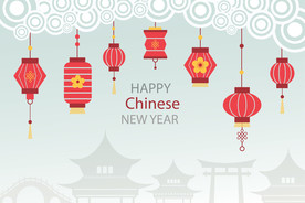 牛 新年展板背景