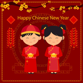 牛 新年展板背景