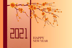 牛 新年展板背景