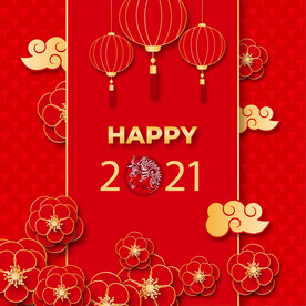 牛 新年展板背景