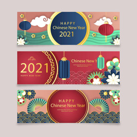 牛 新年展板背景