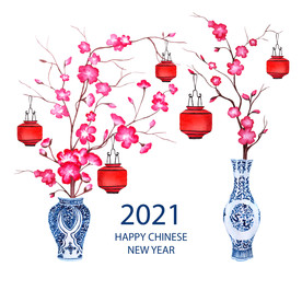 牛 新年展板背景