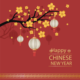 牛 新年展板背景