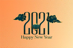 牛 新年展板背景