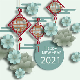 牛 新年展板背景