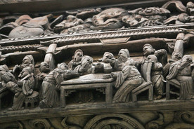 古建筑木雕人物