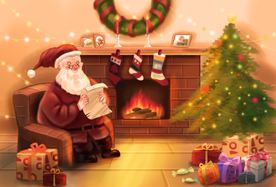 圣诞节节日插画背景海报素材