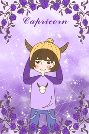 小王子与玫瑰之摩羯座插画