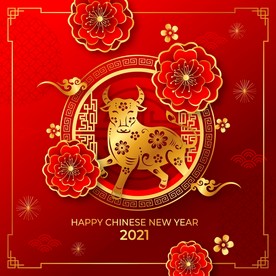 牛 新年展板背景