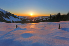 风景 山 自然 雪 太阳 日出