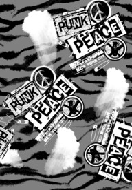 抽象斑马纹字母扎染