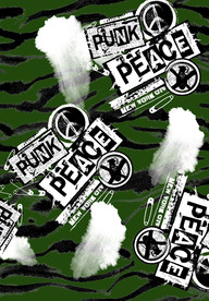 抽象斑马纹字母扎染