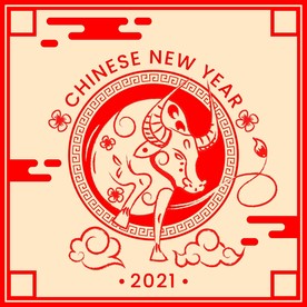 牛 新年展板背景