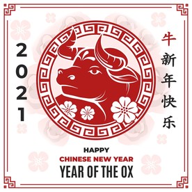 牛 新年展板背景