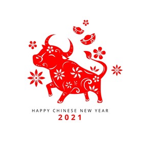 牛 新年展板背景