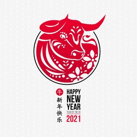 牛 新年展板背景