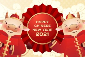 牛 新年展板背景