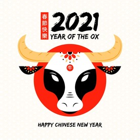 牛 新年展板背景