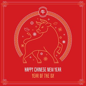 牛 新年展板背景