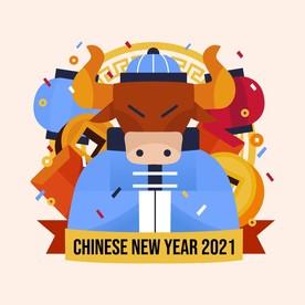 牛 新年展板背景