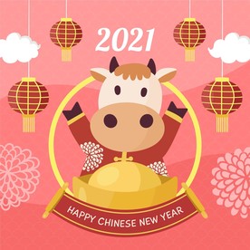牛 新年展板背景