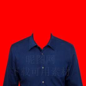 男士深色衬衫证件照衣服素材