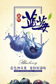 创意蓝莓宣传海报