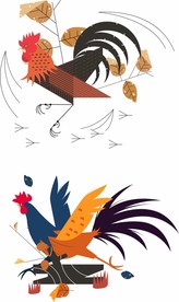 公鸡 矢量
