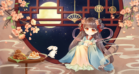 女性人物传统复古插画背景素材