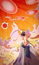 后羿射日传统复古插画背景素材