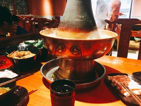 涮火锅 新鲜羊肉卷 火锅 涮羊