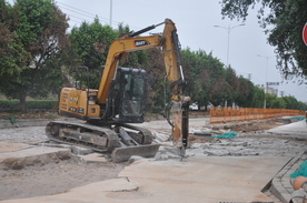 市政排水改造工地护栏工地现场