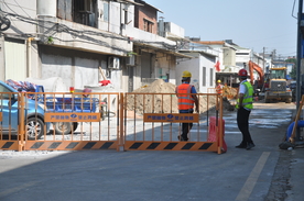 市政排水改造工地护栏工地现场