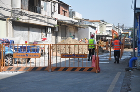 市政排水改造工地护栏工地现场
