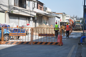 市政排水改造工地护栏工地现场