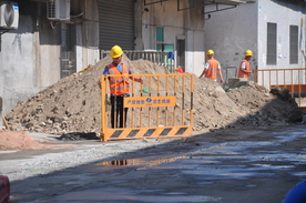 市政排水改造工地护栏工地现场