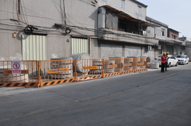 市政排水改造工地护栏工地现场