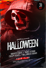 万圣节派对传单模板