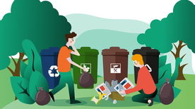 垃圾分类插画