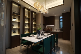 地产 新中式 别墅 实拍 客厅