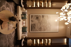 地产 新中式 别墅 实拍 客厅