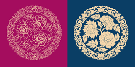 圆形底纹 中国风 传统