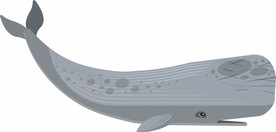 卡通鲸鱼